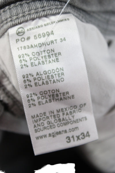 AG Adriano Goldschmied Mens Straight Gray Jeans Size 31