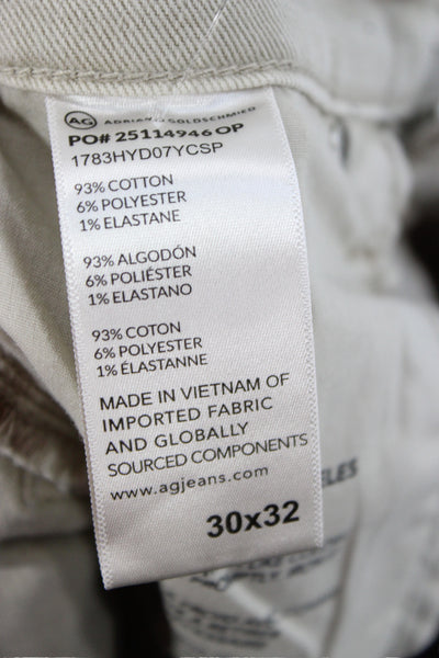 AG Adriano Goldschmied Mens Beige Chino Pants Size 30