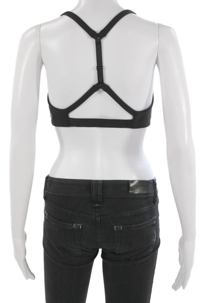 Lululemon Womens Spaghetti Strap Scoop Neck Sports Bra Black Size 4