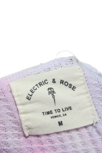 Electric & Rose Women Pullover Sweatshirt Light Blue Size M