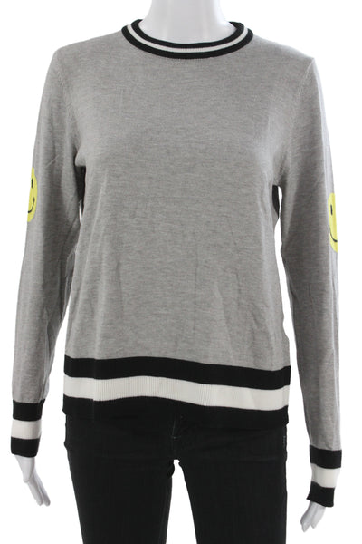 THML Unisex Long Sleeve Pullover Gray Graphic Crew Neck 90s Size S