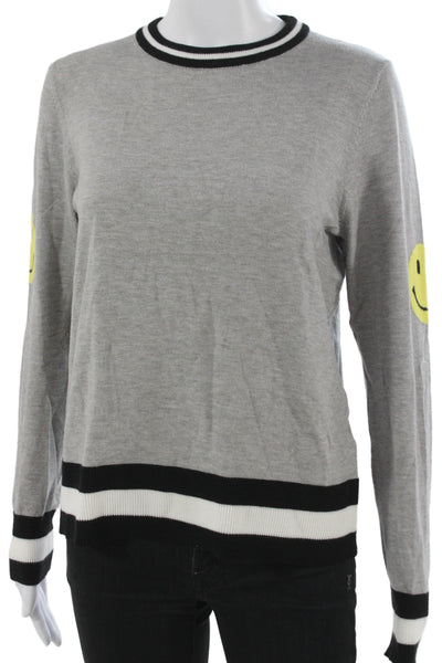 THML Unisex Long Sleeve Pullover Gray Graphic Crew Neck 90s Size S