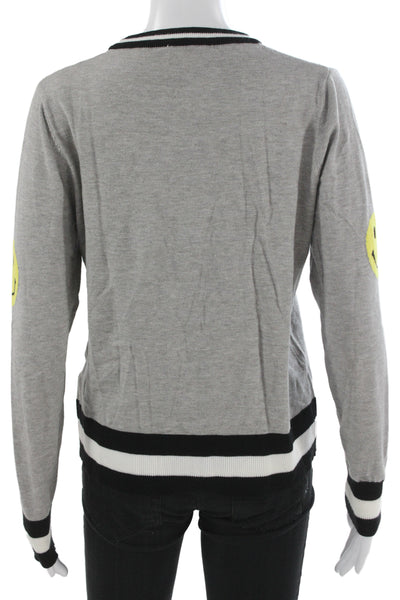 THML Unisex Long Sleeve Pullover Gray Graphic Crew Neck 90s Size S