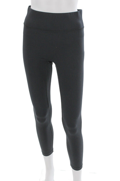 All Access Women Ankle Leggings Black Nylon Spandex Zip Closure Size M