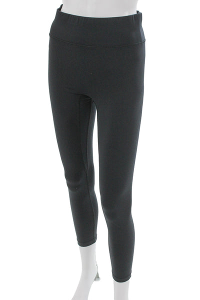 All Access Women Ankle Leggings Black Nylon Spandex Zip Closure Size M