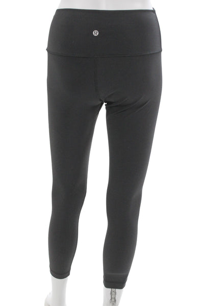 Lululemon Womens Black Graphic Print Polyester Blend Ankle Leggings Size 6