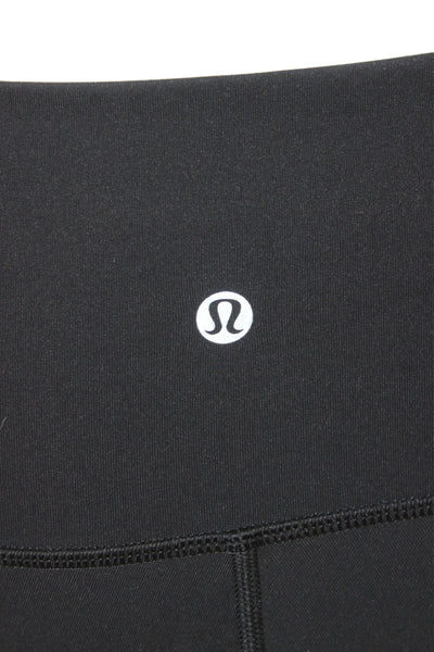 Lululemon Womens Black Graphic Print Polyester Blend Ankle Leggings Size 6