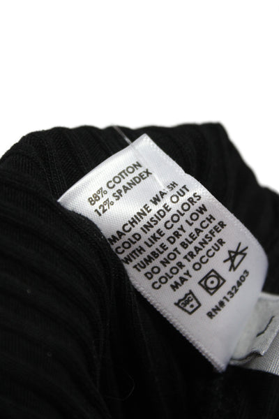 Cotton Citizen Women Bodycon Sweater Dress Black Long Sleeve Mock Neck Size L