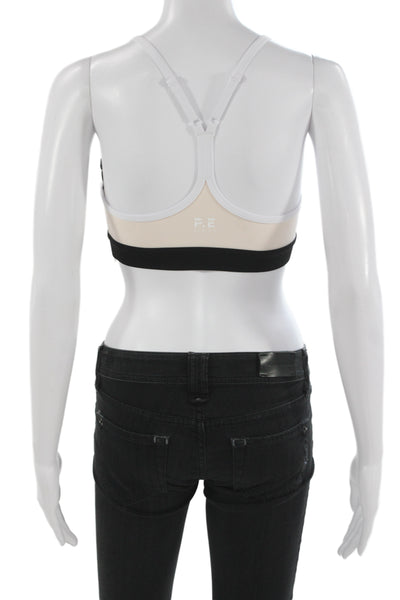 PE Nation Women's Scoop Neck T-Back Padded Sport Bra Pink Size XS