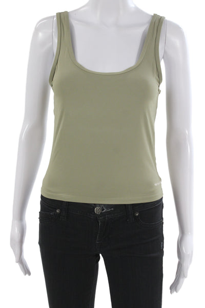 PE Nation Women Basic Green Tank Sleeveless Round Neck Size M