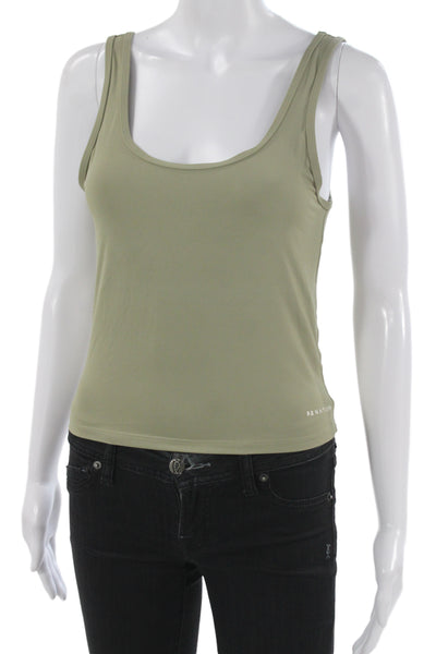 PE Nation Women Basic Green Tank Sleeveless Round Neck Size M