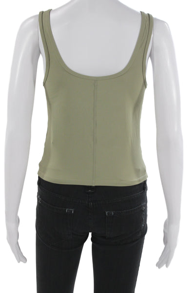 PE Nation Women Basic Green Tank Sleeveless Round Neck Size M