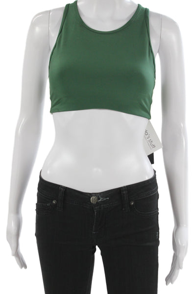 The Upside Women's Scoop Neck Sleeveless Sport Bra Green Size XS