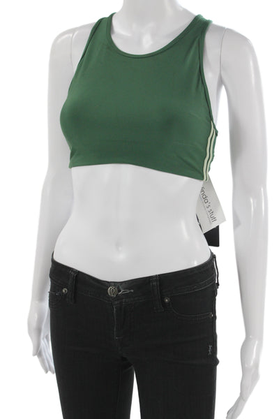 The Upside Women's Scoop Neck Sleeveless Sport Bra Green Size XS
