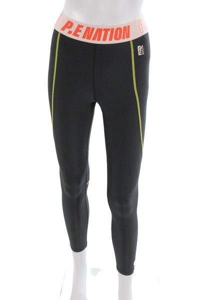 PE Nation Women Black Ankle Leggings Size S