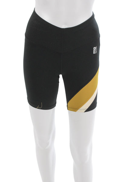 PE Nation Unisex Biker Shorts Black Recycled Polyester Elastane Size XS