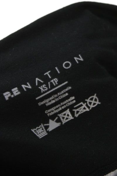 PE Nation Unisex Biker Shorts Black Recycled Polyester Elastane Size XS