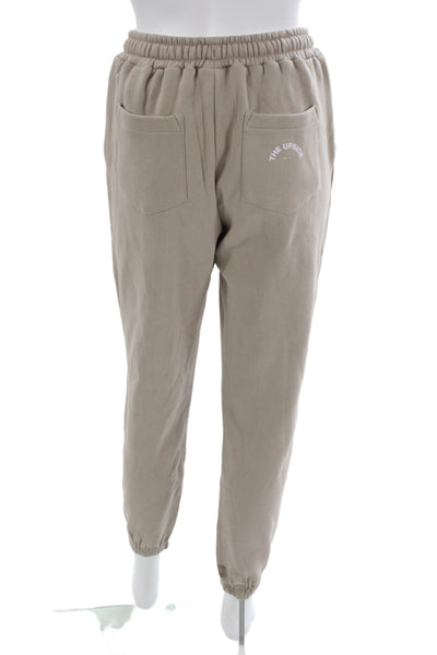 The Upside Unisex Joggers Beige Drawstring Organic Cotton Size XS