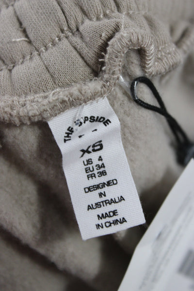 The Upside Unisex Joggers Beige Drawstring Organic Cotton Size XS