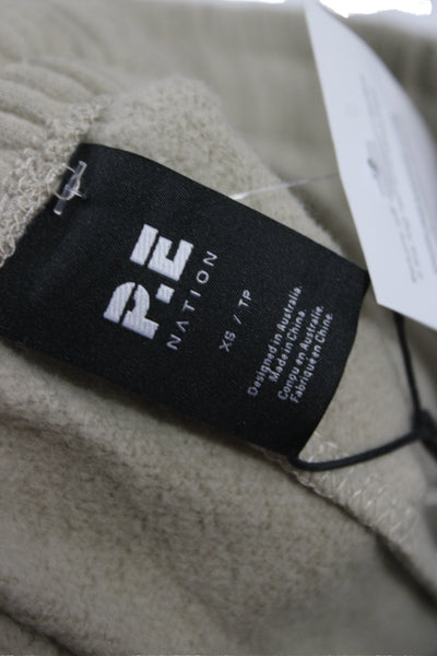 PE Nation Unisex Beige Organic Cotton Sweatpants Size XS