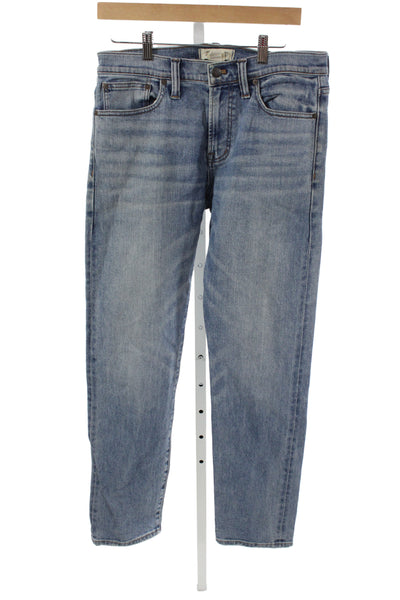 Madewell Unisex Straight Blue Denim Jeans Button Fly 29 Inseam Size 30
