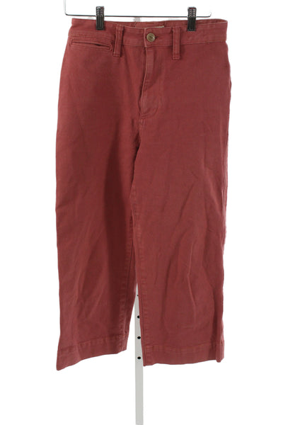 Madewell Unisex Cropped Chino Pants Pink High Rise Cotton Blend Size 26
