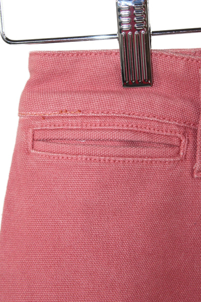 Madewell Unisex Cropped Chino Pants Pink High Rise Cotton Blend Size 26
