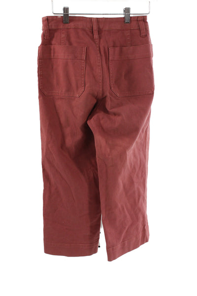 Madewell Unisex Cropped Chino Pants Pink High Rise Cotton Blend Size 26