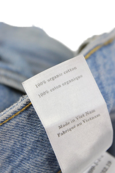 Everlane Unisex Bermuda Shorts Light Blue Organic Cotton Size 28