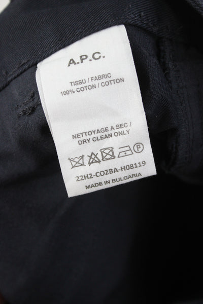 A.P.C. Mens Chino Dress Pants Dark Blue Cotton Solid Size 32