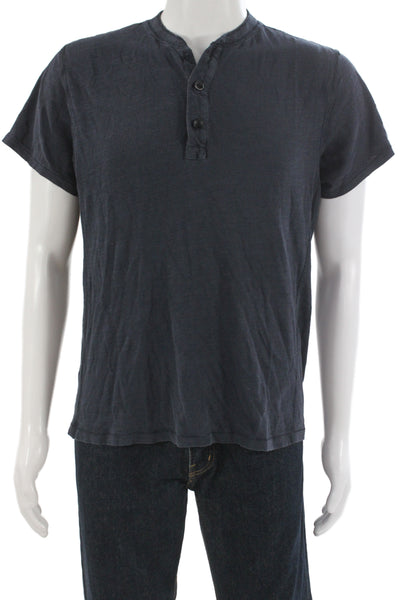 Rag & Bone Mens Band Dark Blue Short Sleeve T-Shirt Size M