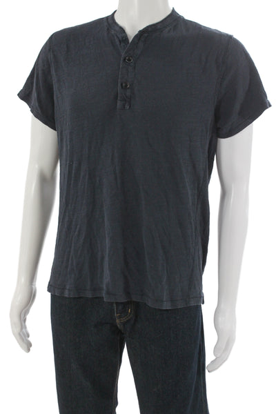 Rag & Bone Mens Band Dark Blue Short Sleeve T-Shirt Size M