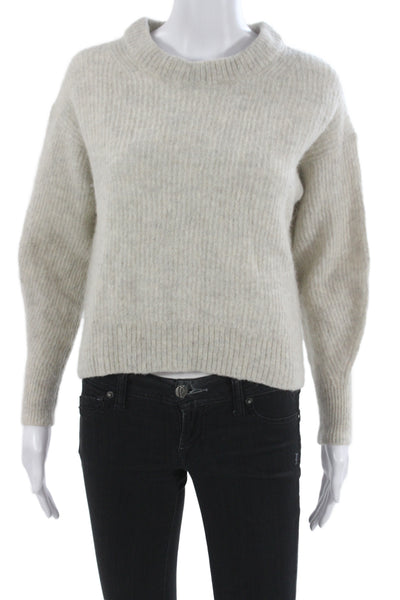 Everlane Unisex Pullover Sweater Beige Crew Neck Alpaca Merino Size M