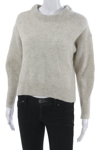 Everlane Unisex Pullover Sweater Beige Crew Neck Alpaca Merino Size M