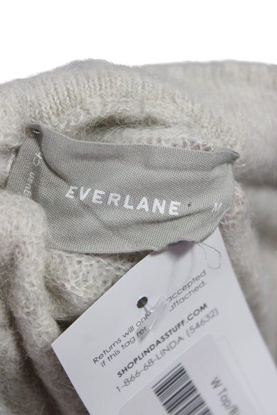 Everlane Unisex Pullover Sweater Beige Crew Neck Alpaca Merino Size M