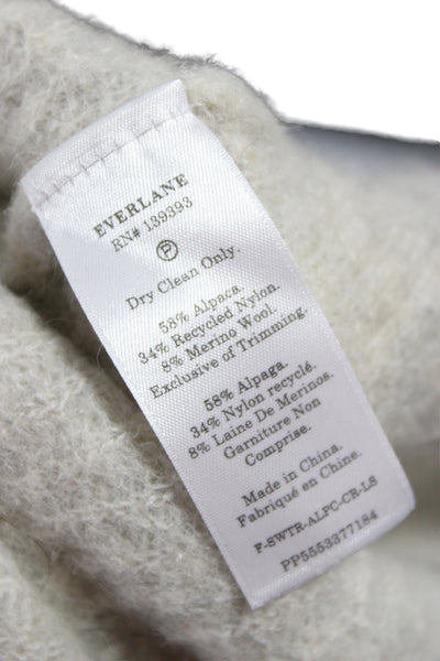Everlane Unisex Pullover Sweater Beige Crew Neck Alpaca Merino Size M