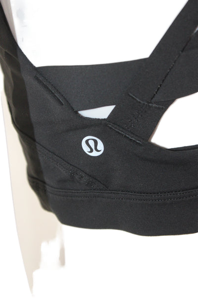 Lululemon Women Activewear Sleeveless Top Black Polyester Blend Size 6