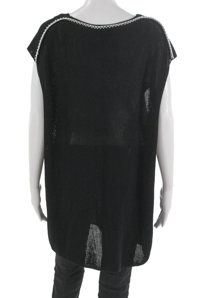COS Womens Tunic V-Neck Sleeveless Black Size L