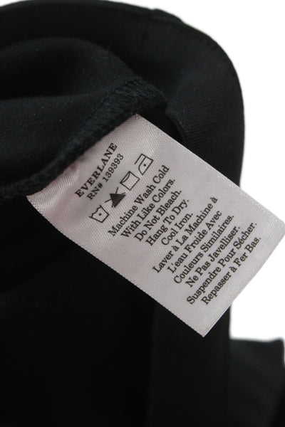 Everlane Womens Cropped Dress Pants Black Zip Solid Size S
