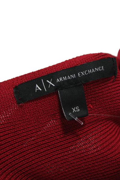 Armani Exchange Women Bodycon Pencil Dress Red Viscose Polyamide Size XS