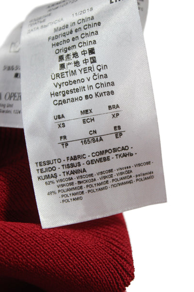 Armani Exchange Women Bodycon Pencil Dress Red Viscose Polyamide Size XS
