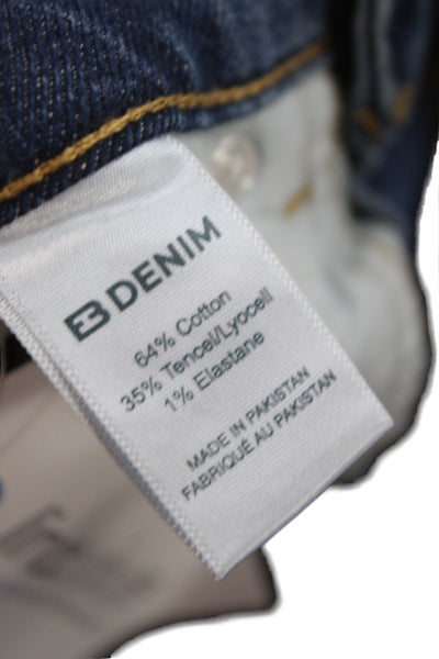 EB Denim Unisex Straight High Rise Dark Blue Jeans Size 25
