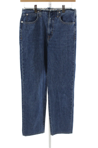 Slvrlake Unisex Straight Jeans Dark Blue Cotton High Rise Size 25