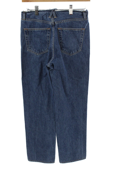 Slvrlake Unisex Straight Jeans Dark Blue Cotton High Rise Size 25