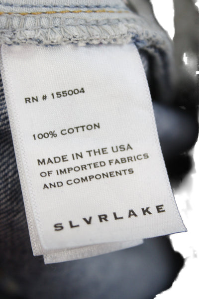 Slvrlake Unisex Straight Jeans Dark Blue Cotton High Rise Size 25
