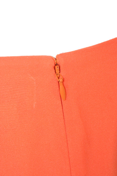 Cami NYC Womens Maxi Skirt Orange Solid 100% Polyester Long Size 4