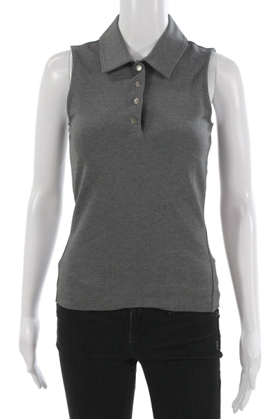Rag & Bone Womens Collared Sleeveless Polo Tank Gray Jersey Size XS