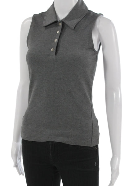 Rag & Bone Womens Collared Sleeveless Polo Tank Gray Jersey Size XS