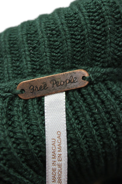 Free People Unisex Striped Green Crew Neck Pullover Sweater Size XS
