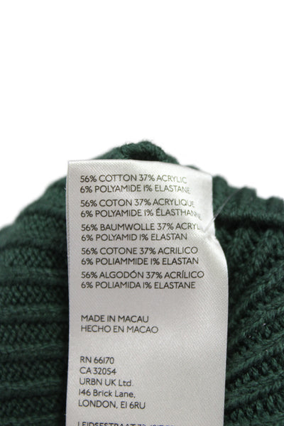 Free People Unisex Striped Green Crew Neck Pullover Sweater Size XS